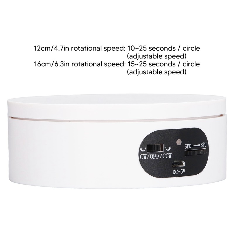 Rotating Display Stand 5.5lb Load Capacity 360 Degree Photography Turntable
