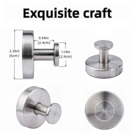 XIANTIAN Luxe Hold No-Drill Hooks,2024 Upgraded Stainless Steel Waterproof Hooks for Bathroom,Shower,Kitchen, Mirrors，andHeavy Duty Towel Holders (1, Black)