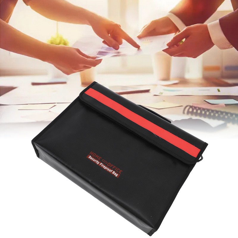 Fireproof Document Bag Large Capacity Waterproof Safe File Storage Organizer