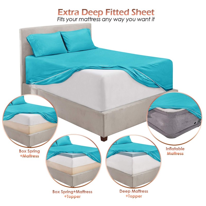 Hearth & Harbor Extra Deep Pocket Sheets - Fits Mattress
