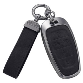 YO&YOYE for Hyundai Key Fob Cover, Full Protection Key Case Shell Compatible with 2019 2020 2021 2022 Hyundai Sonata Tucsonn (Model3, 5 Buttons, Black)