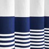 Seasonwood Extra Long Shower Curtains White and Blue Striped Shower