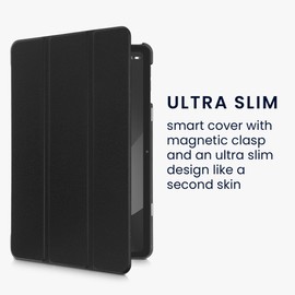 kwmobile Case Compatible with Oppo Pad Air - PU Leather Smart Cover Protective Tablet Case with Stand - Black