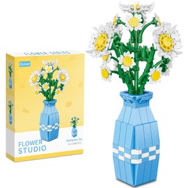 Elstey Flower Building Kit, 541pcs DIY Artificial Daisy Flower Kit, Gift for Women, Home and Office Decorations, Valentines Day, Birthday, Mother's Day