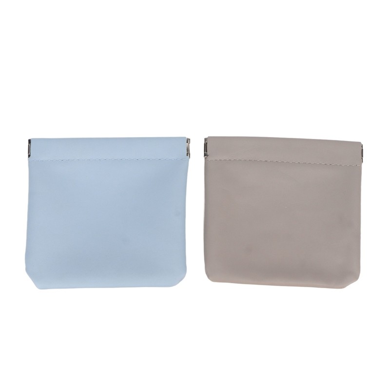 4 Colors Mini Lipstick Storage Bag Automatic Closure Portable PU