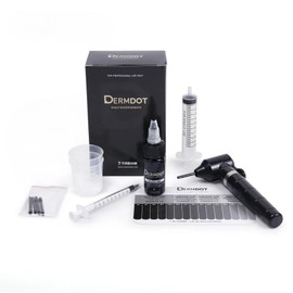 Dermdot SMP Pigment & Needle Kit – Scalp Micropigmentation Ink, Superior Retention, 15ml for 50+ Treatments, Includes 20 Sterile Needles, Mixer, Syringes & More, Black