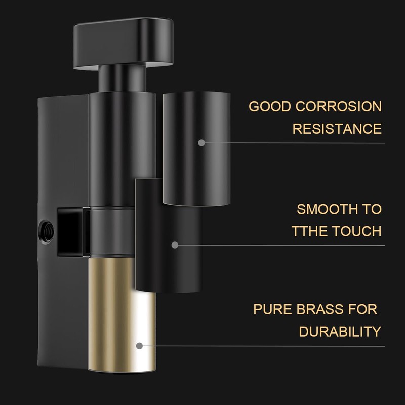 Bwintech 90 mm (45T/45) Black Zinc Alloy Euro Cylinder Lock,