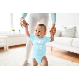 Belle Homie I Love My Tio - Funny Baby Essentials Bodysuit - Newborn Girl Outfits Cute Baby Boy Clothes (Newborn, Light Blue)