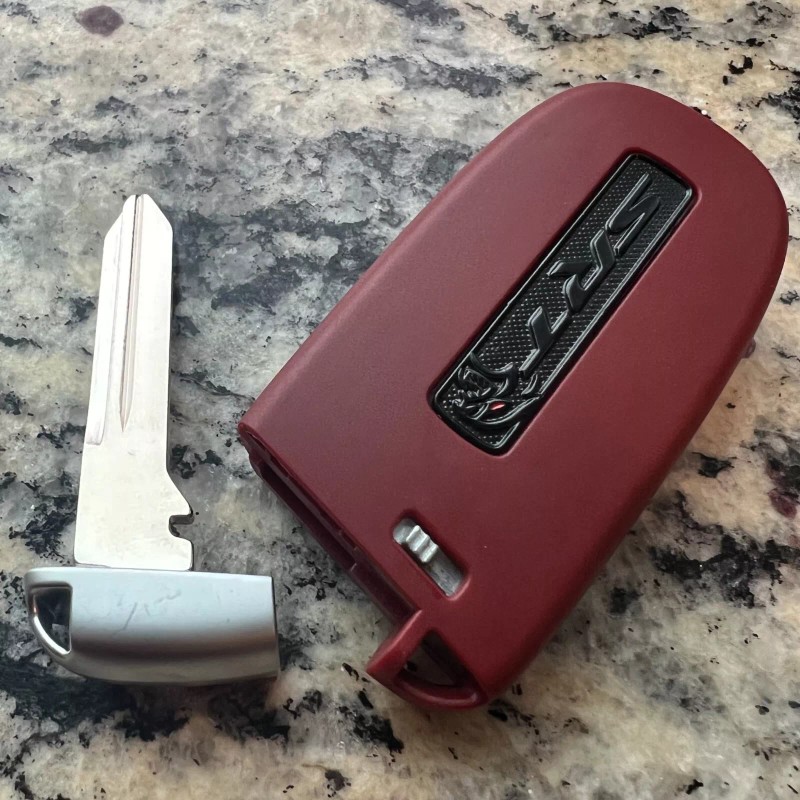 SRT RED KEY FOB HELLCAT 5 BUTTON WITH LOGO RED