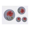 4 x 'poppy flower' Temporary Tattoos - Water Resistant, Skin-Safe,