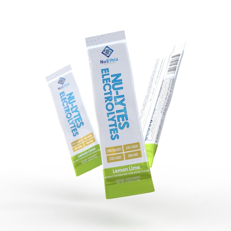 NuEthix Formulations NU-LYTES Electrolytes Hydration Packets, Zero Calories, Zero Sugar,