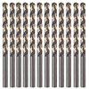 12 PCS, 5/64", Black and Gold Coated Twist Drill Bits