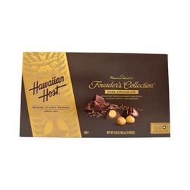 Hawaiian Host - Premium DARK CHOCOLATE Covered Whole Macadamia Nuts 7 oz Box