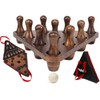 YDDS Shuffleboard Bowling Pin Set with 10 Pcs Premium Hardwood