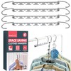 SOL 4pk Space Saving Hangers for Clothes, Create Up to