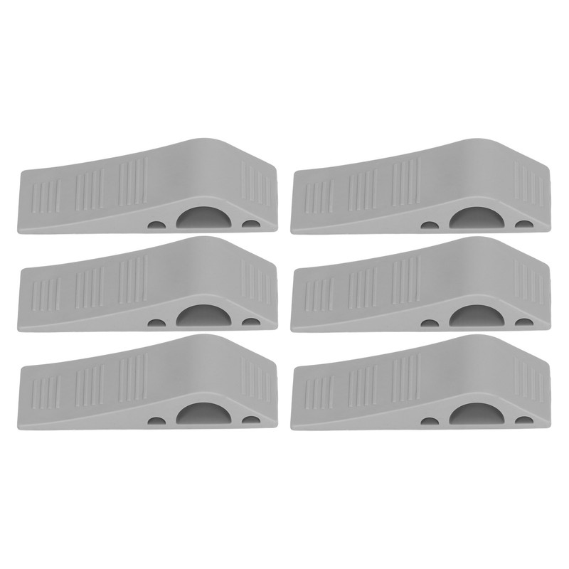 6pcs Door Stoppers Grey Hole Free Installation Noise Elimination TPR