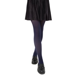 Conte Elegant Velour Schicke Kinderstrumpfhose - Alltagsstrumpfhosen - Ballettstrumpfhosen - Ballett Strumpfhose Kinder - Tanzstrumpfhose für Mädchen - 60 DEN - 128-134 - Marino - 1 Stück