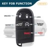 AKS KEYS Replacement for Dodge Key Fob 5 Buttons That