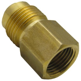 LASCO 17-5833 3/8-Inch Female Flare by 1/2-Inch Male Flare Brass Adapter,1-Pack