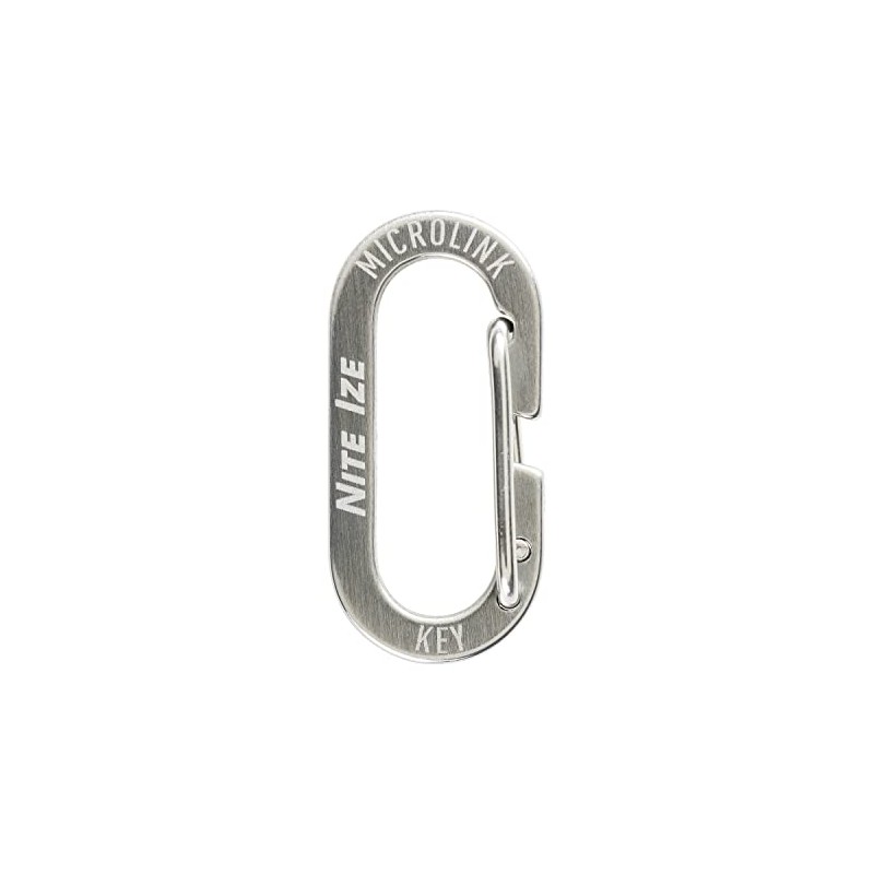 Nite IZE MicroLink Mosquetón, Mini llaveros de Acero Inoxidable para