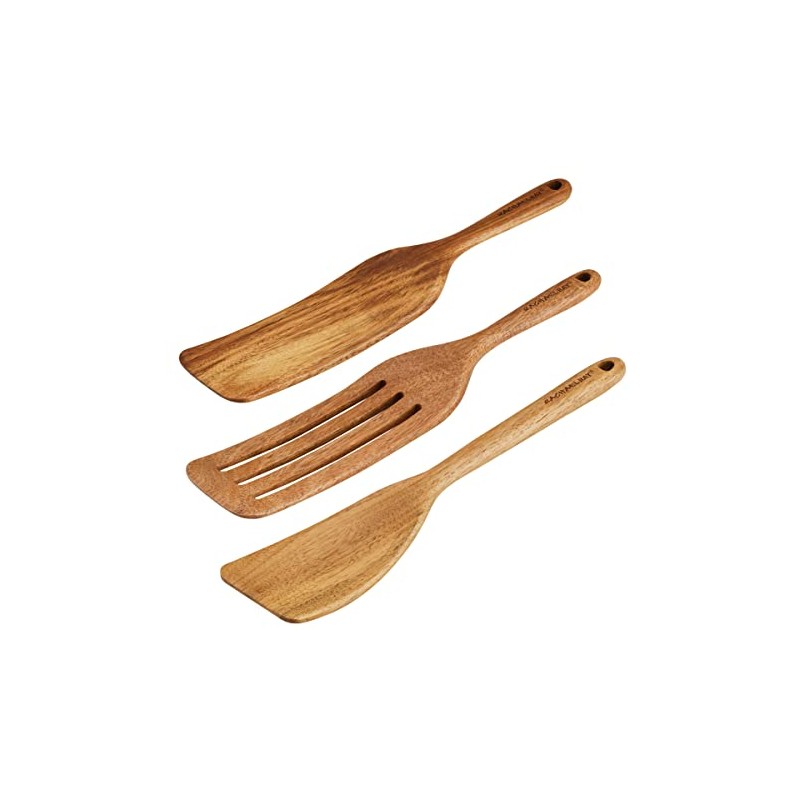 Rachael Ray Tools & Gadgets Kitchen/Cooking/Utensils Set, 3 Piece, Acacia