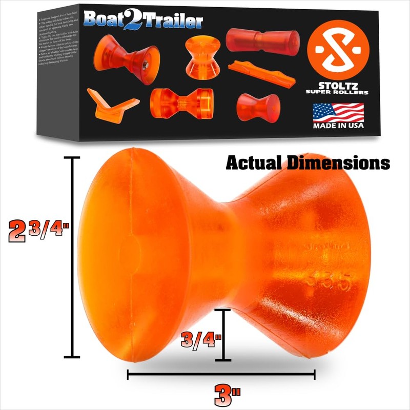 3″ Boat Roller Kit Deep V with Flat End Caps