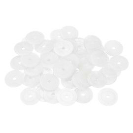 QUARKZMAN Pack of 55 M3 Nylon Flat Discs Flat Discs 3 mm ID 20 mm OD 1 mm Thick Plastic Spacer for Screws Bolts Garden Tap Sanitary Repair White