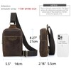 Contacts Full Grain Leather Sling Bag for Men Small Crossbody