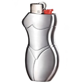 Metal Lighter Case Compatible BIC Standard J6 - Durable Lighter Cover and Holder Pouches for BIC Lighters, Creative Desgin in Silver Gray