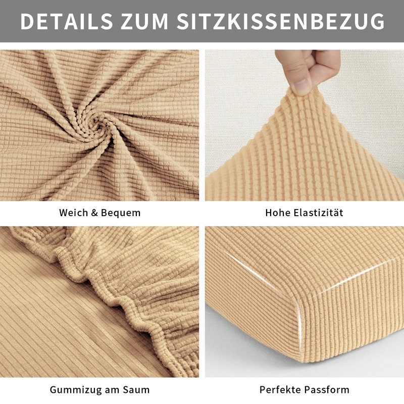 Easy-Going Stretch Sofa Couch Cover 3 Seater, 1 Piece Universal