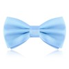 PAFUWEI Men's Pre-Tied Bow Tie, Tux Bowtie Solid Color Neck