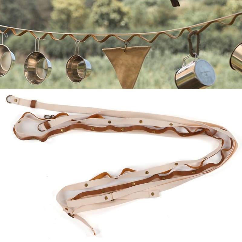 Campsite Storage Strap Clothesline Outdoor Hanging Lanyard Organizer Rope with