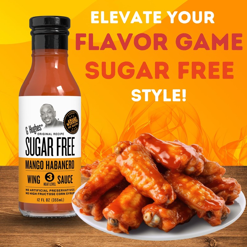 G Hughes Sugar Free, Mango Habanero Wing Sauce - Gluten