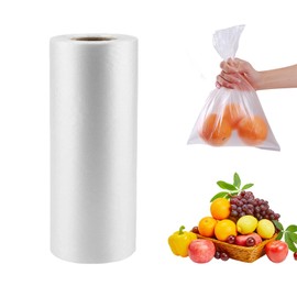 CLASSY Plastic Produce Bags for Food Storage, 350 Bag - 12"x16" Clear Grocery Bag for Fruits, Vegetables, Bread,Meat,Continuous,Easy Tear Design - (1 Roll,Total 350 Bags)