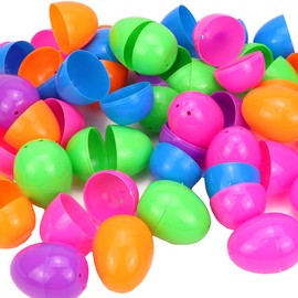 FSSTUD 30 PCS Colorful Plastic Easter Eggs Eggshells Empty Surprise Egg Easter Gift Basket Stuffers for Party Favor