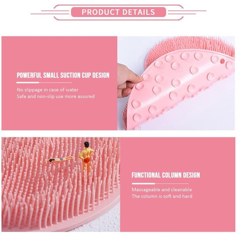 Alfombrilla de silicona exfoliante para pies y espalda, versión mejorada