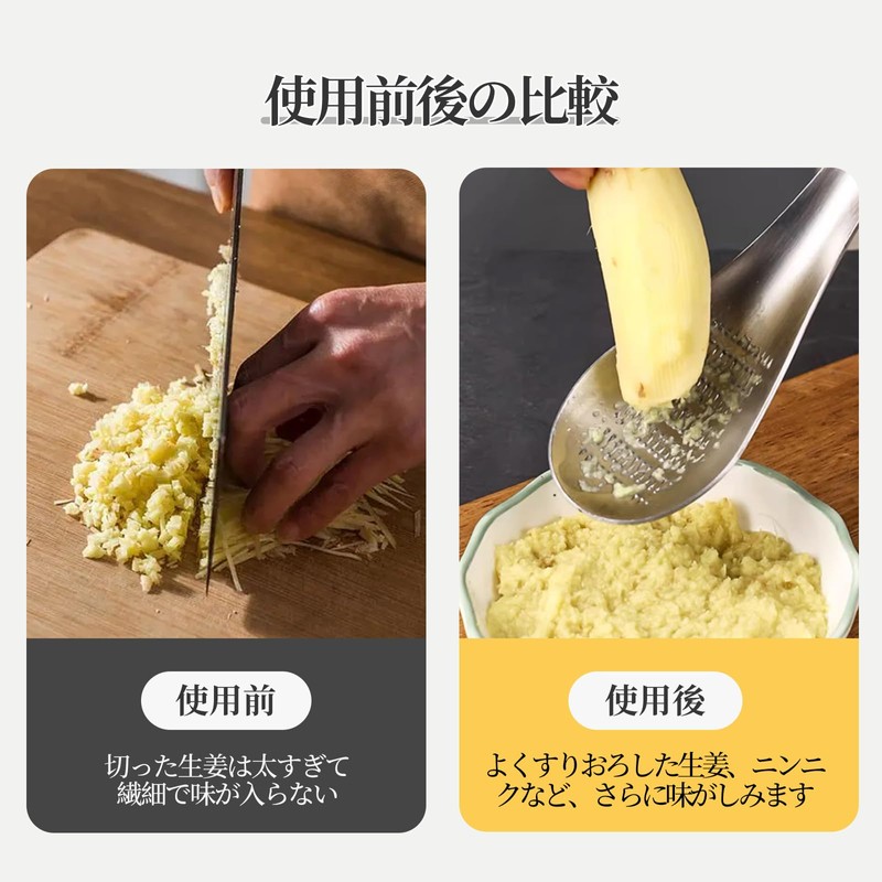 Coollooda Ginger Spoon Grater Spoon Grater Spoon Shape Stainless Steel