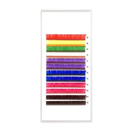 Eyelash Extension Classic Lashes 8 Colors Rainbow Cluster Lashes 0.07mm Premade Classic Individual Lashes Colored Volume Lash Extensions for Christmas New Year for Girls Makeup (0.07-d-14mm)