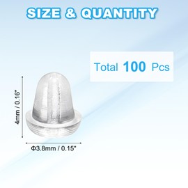 PATIKIL 100 Stück Ohrring-Verschlüsse, Silikon-Verschluss, Ohrring-Stopper, sicherer Verschluss-Anhänger für Ohrstecker, schwere Hängeohrringe, transparent, 0,4 cm