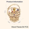 3D Wooden Puzzle DIY Assemble Wooden Model Mechanical Music Box