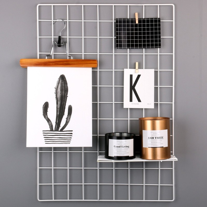Kaforise Wire Wall Grid Panel, Multifunction Painted Photo Hanging Display