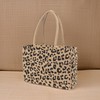 KAF Home Jute Market Tote Bag, Leopard Print, Durable Handle,