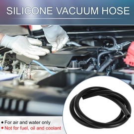 A ABSOPRO Silicone Vacuum Tubing Hose High Temperature 3.3FT 5/16" 8mm ID 2.5mm Thickness Automotive Vacuum Line Silicone Black 1pc