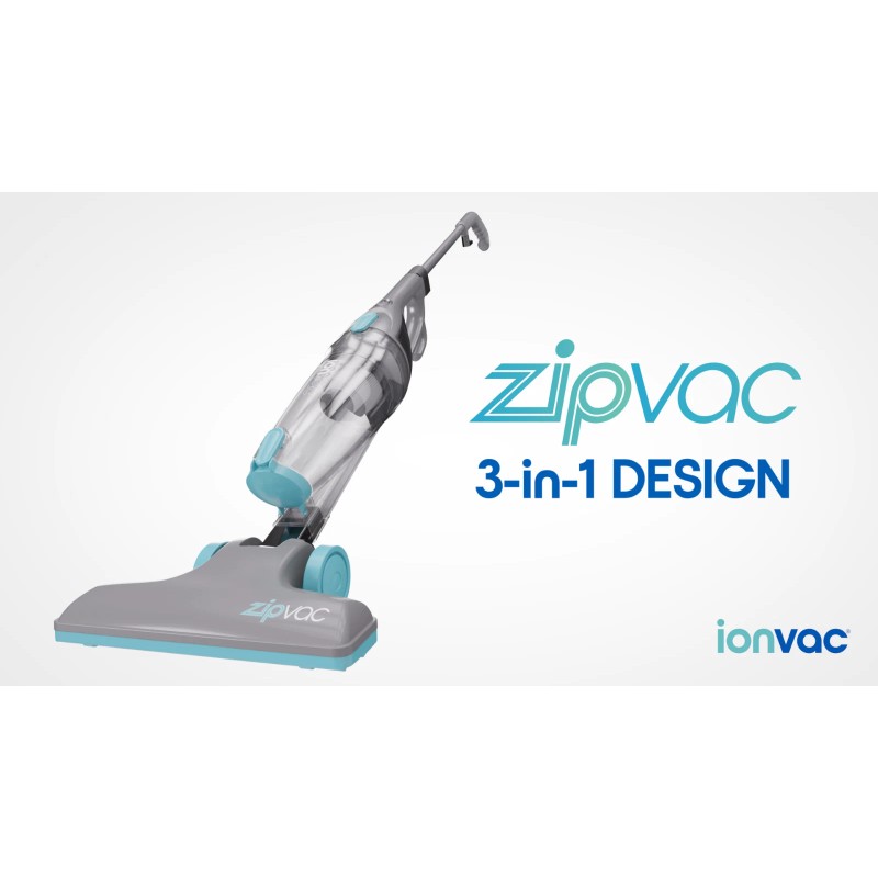ionvac ZipVac 3-in-1 Corded Upright Handheld Vacuum Cleaner Floor Carpet