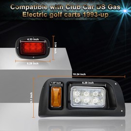 Orle Oko Golf Cart Light Kit For Club Car DS,12V Street Legal Golf Cart Headlights Taillights Kit for Club Car DS Led Light 1993-up Gas and Electric with Installation Instruction