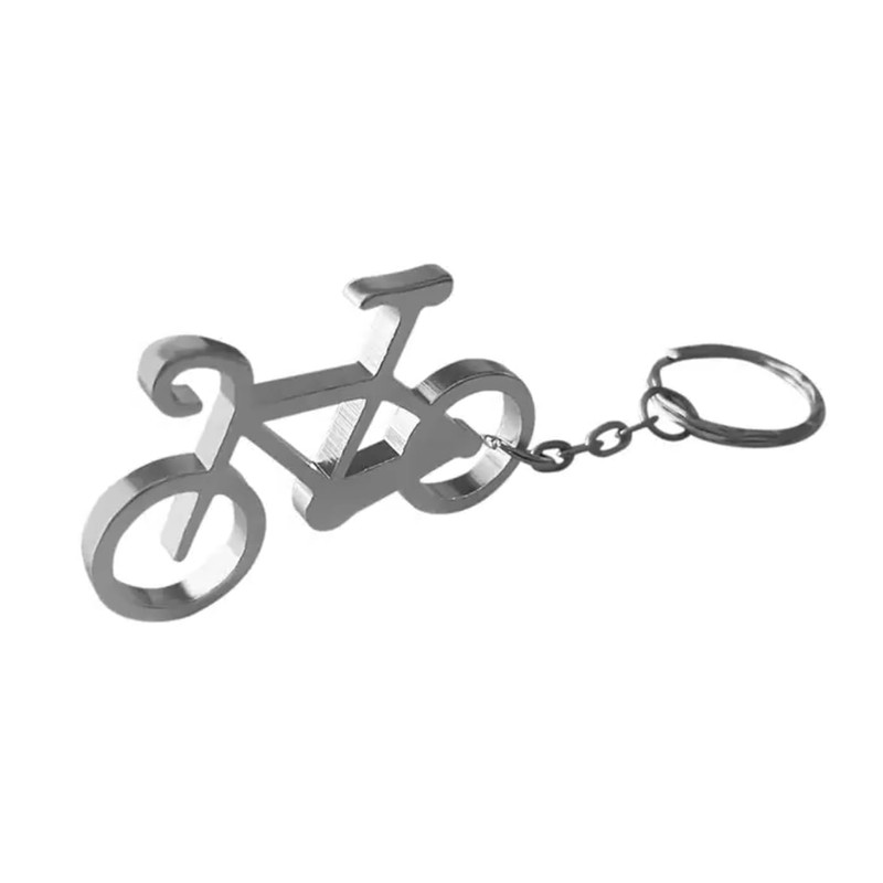 Sportigo ® Bicycle Keyring with Bottle Opener in Silver /