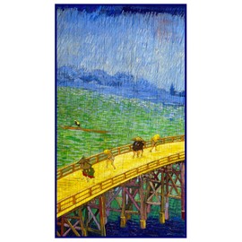 Orenco Originals Bridge in Rain Detail Tribute to Hiroshige Vincent Van Gogh Counted Cross Stitch Pattern