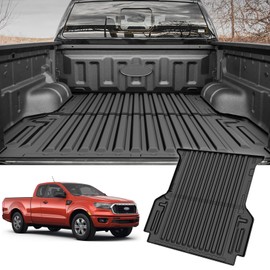 AOMSAZTO 2024 Ranger Truck Bed Mat Bed Liner for 2024 2025 Ford Ranger 5 FT - Custom Fit Cargo Mat for Ford Ranger Exterior Accessories All Weather Trunk Mat