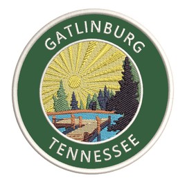 Lake Dock - Gatlinburg - Tennessee 3.5" Embroidery DIY Iron or Sew-on Decorative Patches Vacation Adventure Theme Novelty Applique