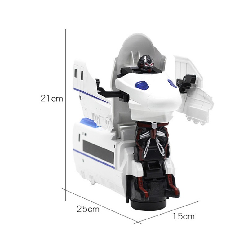 Children Simulation Universal Wheel Train Model Transform Educational Kid ToyWhite